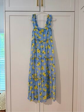 NOM Maternity Blue Smocked Maternity and Postpartum Dress — WORN ONCE